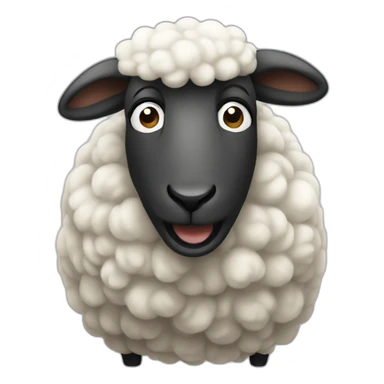 Sheep throw up sticker