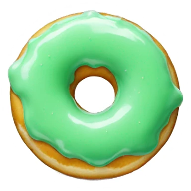 donut with light green glaze sticker