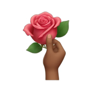 Rose giving hand  sticker