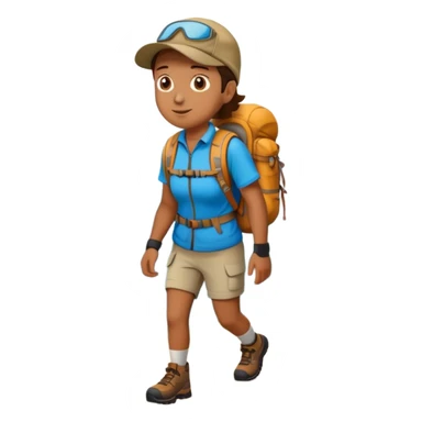 hiking in mountains sticker