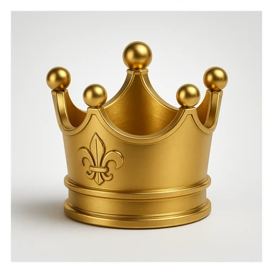 a golden royal crown, highly detailed, realistic style sticker