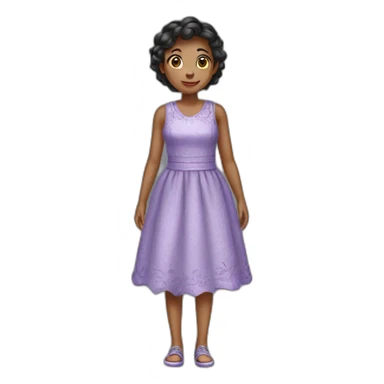 A girl dress stitch  sticker