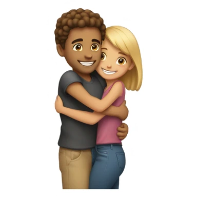 Guy hugging girl sticker