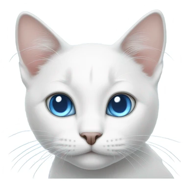 white cat blue eyes sticker