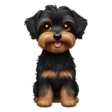 black yorkiepoo sticker