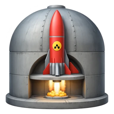 a nuclear missile silo emoji, showing the hatch and a missile launching out sticker