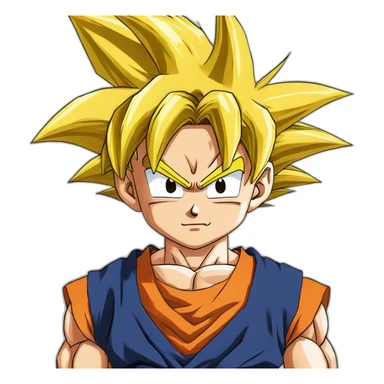 son goku dragon ball z syper sayain 2 sticker