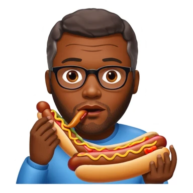 Tyler Perry with long hot dog in his mouth with no bun sticker
