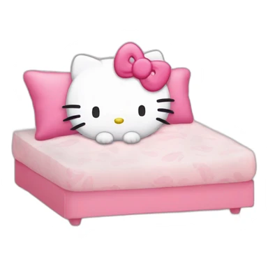 Hello kitty sleeps sticker