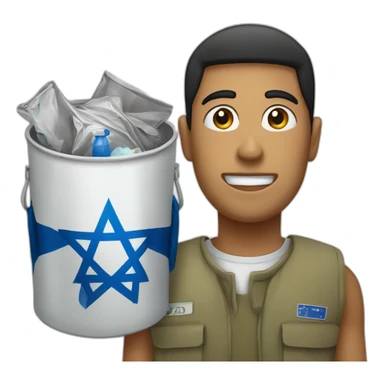 Israel and trash sticker