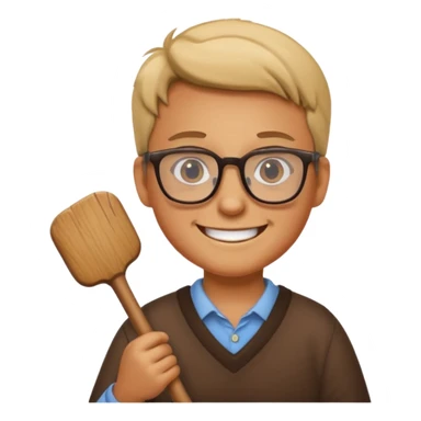 A cartoon character teaching with stick sticker