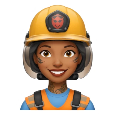 tattooed black woman in helmets sticker