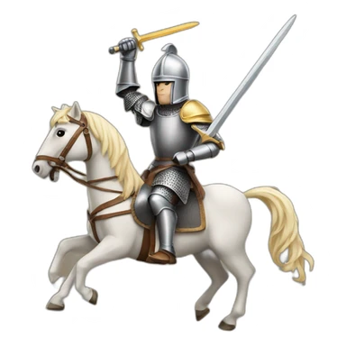 a knight on a horse sticker