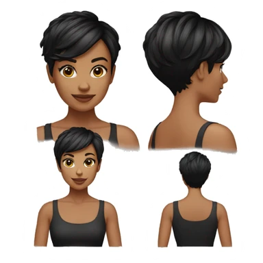 woman pixie cut sticker