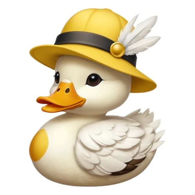 Duck with propeller hat sticker