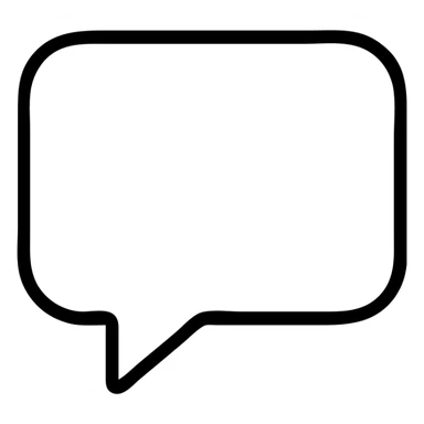 simple and clear speech bubble icon to indicate a comment sticker