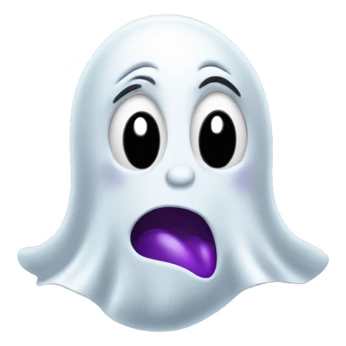 Ghost salivating thinking of eggplants sticker