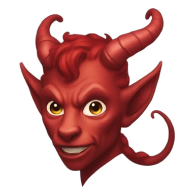 red tiefling speaking fluent giant sticker