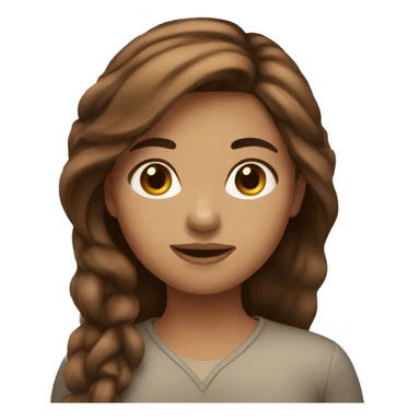 Girl Brown hair  sticker