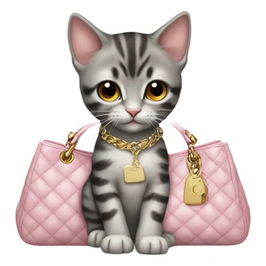 Kitten with Dior purse  sticker