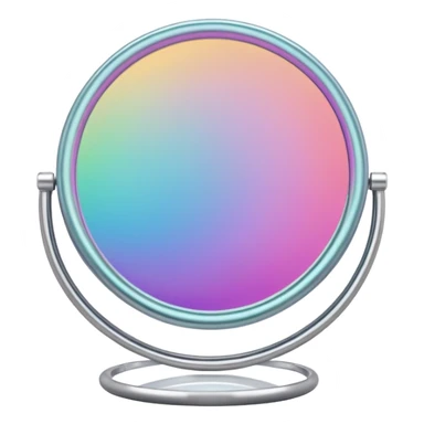 Iridescent makeup mirror sticker