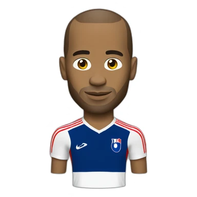 Thierry Henry with the French 2006 away kit sticker