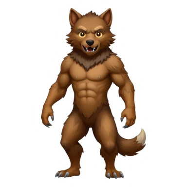 Create an emoji of Werewolf full bodied sticker