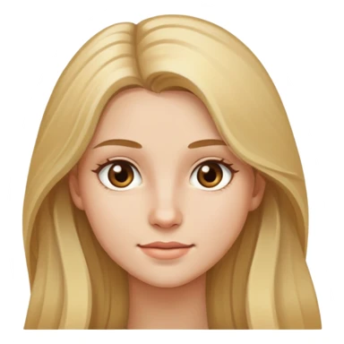 Young woman with long blonde hair and light brown eyes sticker