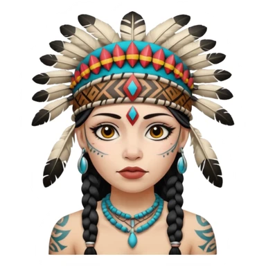 tribal girl Tattooed, white skin sticker