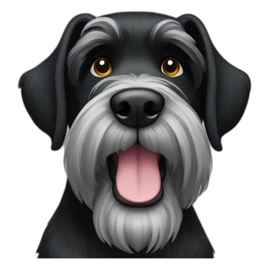 Huge black schnauzer  sticker