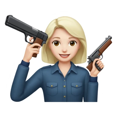 smiling holding a gun to my head  sticker