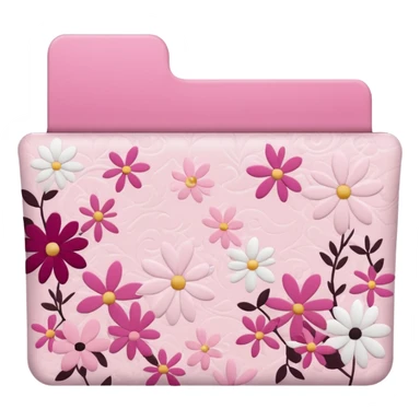 mix light pink dark pink and white girly folder sticker