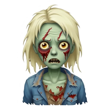 Zombie woman sticker