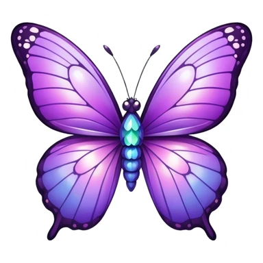 purple butterfly with bow sticker