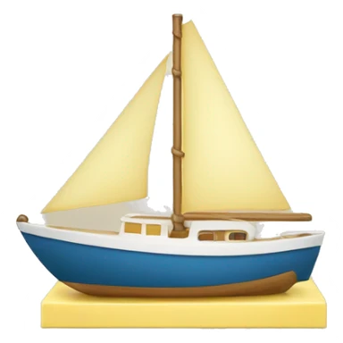 sail boat on butter block sticker