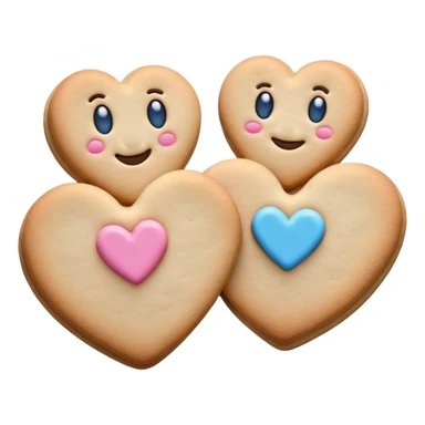 Cookie heart twins  sticker