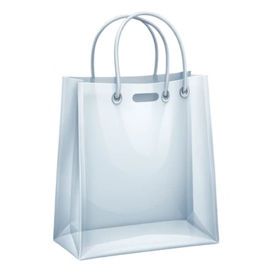 a polythene bag with handles in a simple vector style sticker