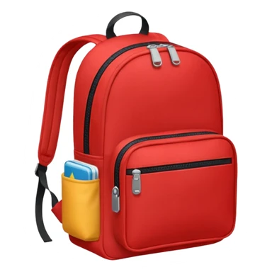 red small backpack sticker