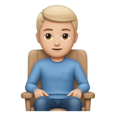 Memoji sitting on a chair from behind sticker