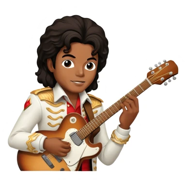michael jackson playing the guitar sticker