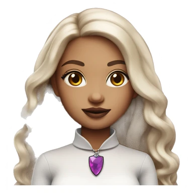 Fair skinned Witch with a choker and Barbie looks sticker