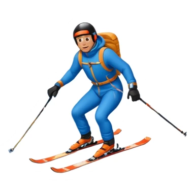 Man Skiing Background Matterhorn sticker