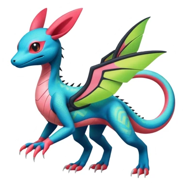 Salandit-Tropius-Flygon-Sylveon-Umbreon-fusion-Pokémon-hybrid-creature  sticker