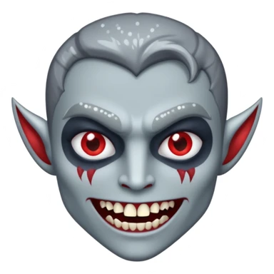 glitter gray dent vampire  sticker