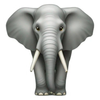Éléphant avec une tête verte sticker