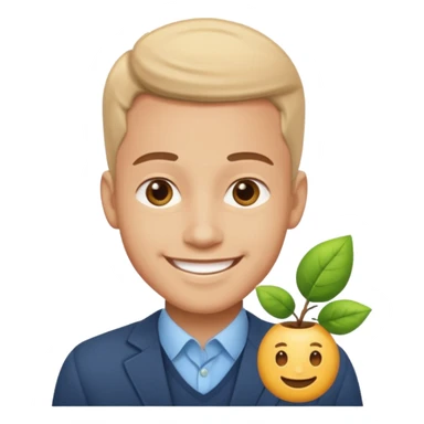 hazme un emoji que le este ayudando a una empresa a dejar de perder tiempo en tareas repetitivas y empezar a centrarse en lo que realmente importa: crecer. y que sea un hombre el emoji sticker
