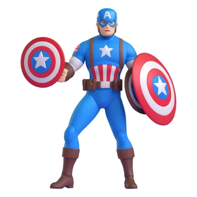 captain america with red white and blue shield sticker