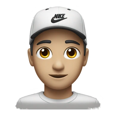 Una gorra nike en una persona blanca con sueter negro y pasamontañas  sticker