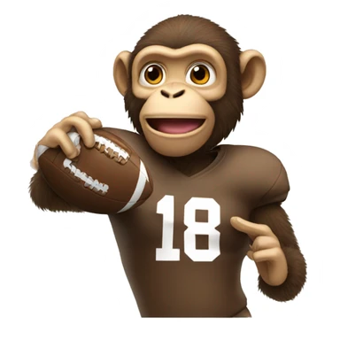 Monkey throwing a football  sticker