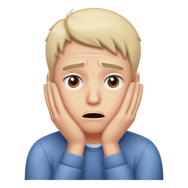 Person stressed because of Genmoji sticker